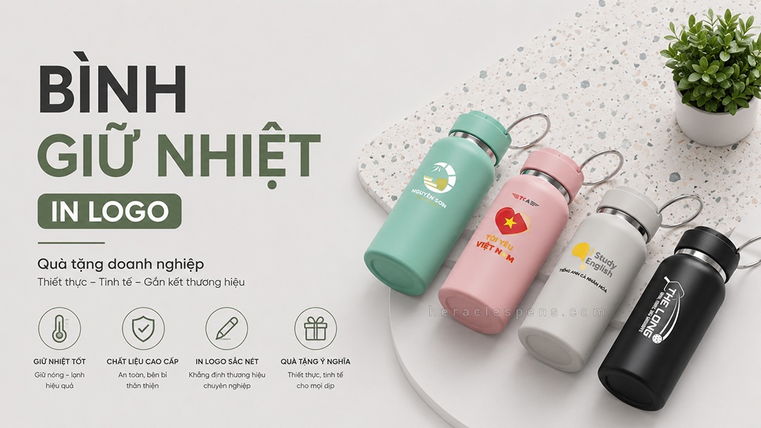 Bình Giữ Nhiệt In Logo – Xưởng In Giá Gốc, Lấy Nhanh 24H